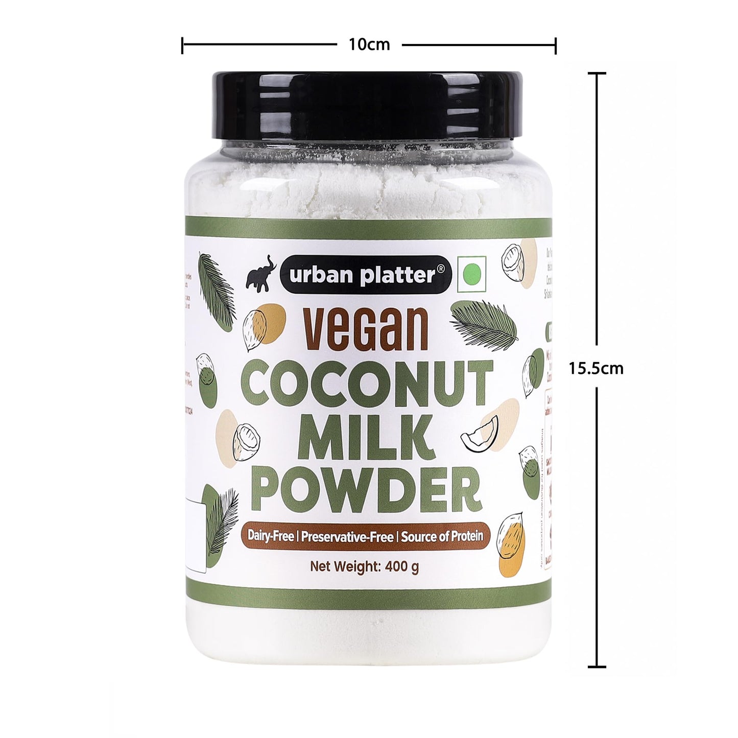 Urban Platter Vegan Coconut Milk Powder Jar, 400G