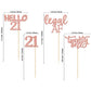 Gyufise 24 Pack 21St Birthday Cupcake Toppers Legal Cake Decorations Rose Gold Hello 21 Twenty One Cupcake Picks For 21St Birthd