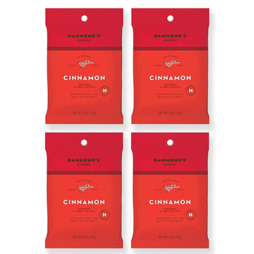Hammonds Candies - Old Fashioned Cinnamon Pantry Candies - 4-4 Ounce Bags, Sugar Dusted Cinnamon Drops, Handmade In Small Batche
