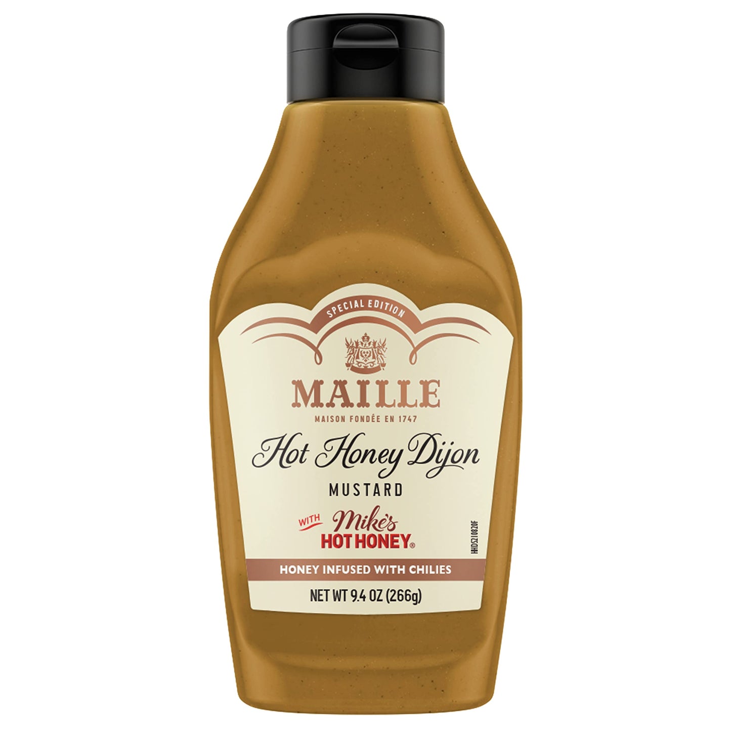 Maille x Mike's Hot Honey Special Edition Savory-Sweet Condiment with a Spicy Kick Hot Honey Dijon Mustard Gluten-Free, Shelf-St