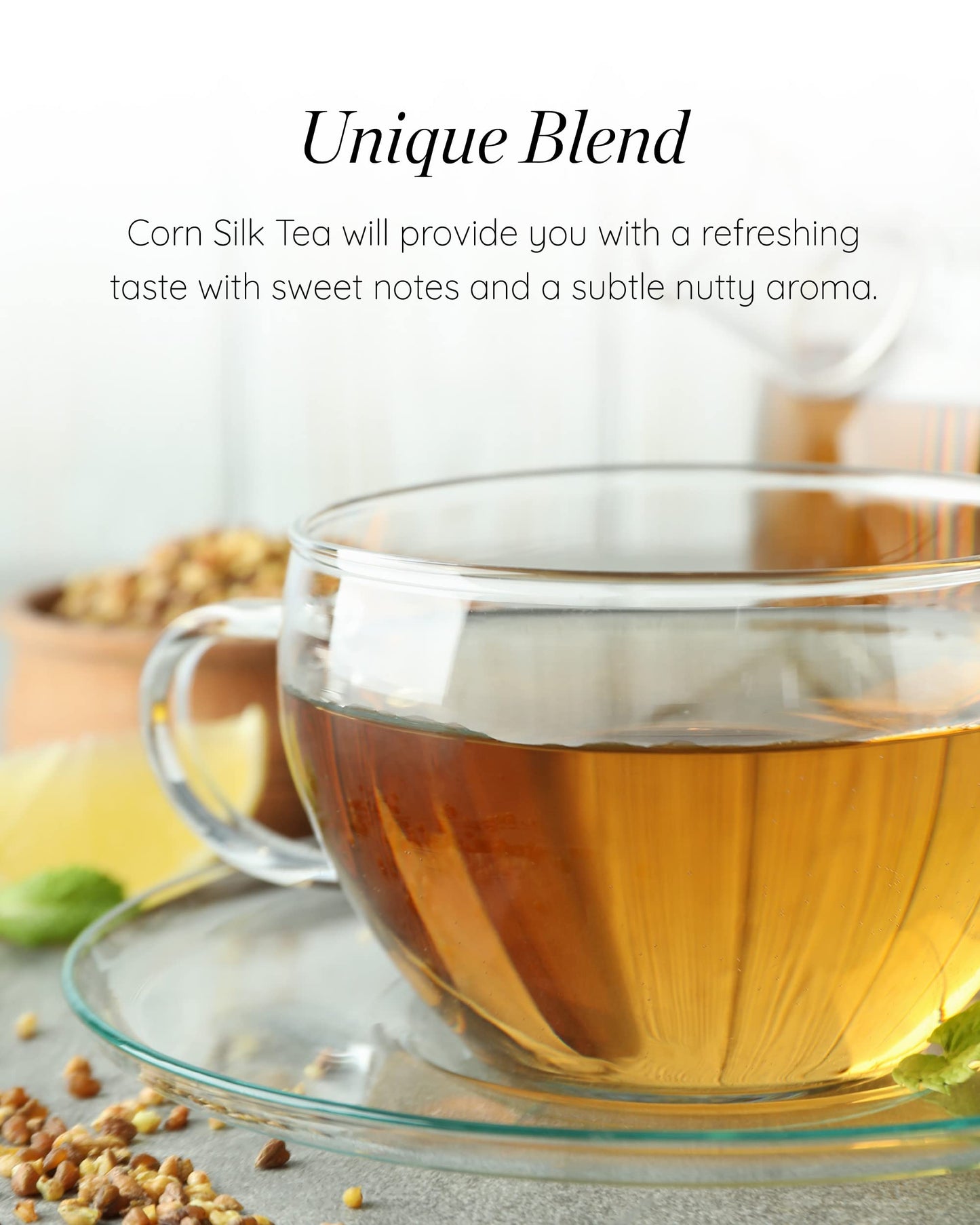 Sempio Corn Silk Tea, 100% Natural, Caffeine-Free, Sugar-Free, Herbal Blend, 80 Tea Bags, Pack of 1
