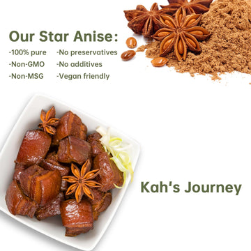 Kah'S Journey Star Anise - Star Anise Whole 8 Oz, Chinese Star Anise Pods For Cooking, Baking, Or Brewing Tea, Dried Star Anise