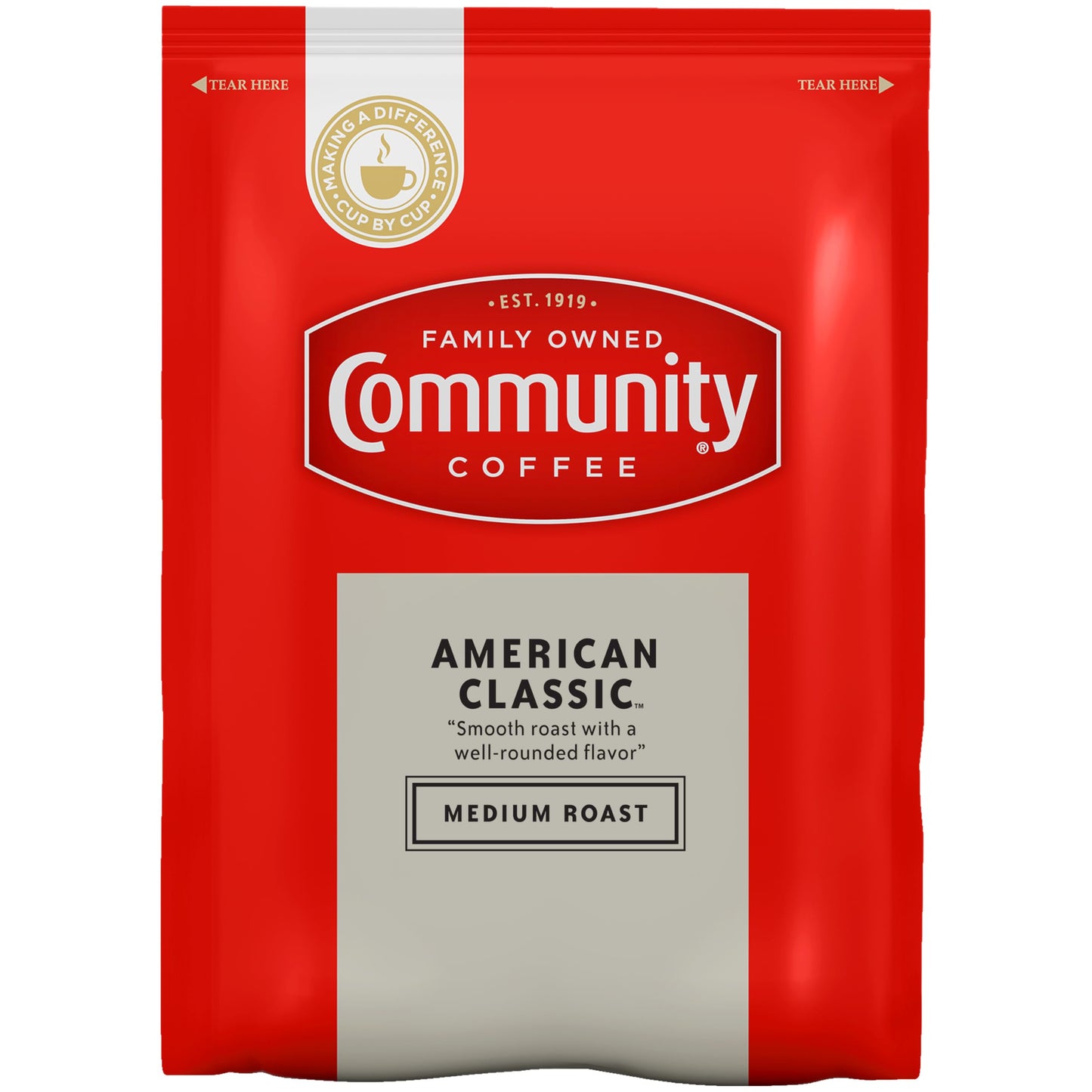 Community Coffee American Classic, Medium Roast Pre-Measured Coffee Packs, 3.0 Ounce Each (Box Of 20)
