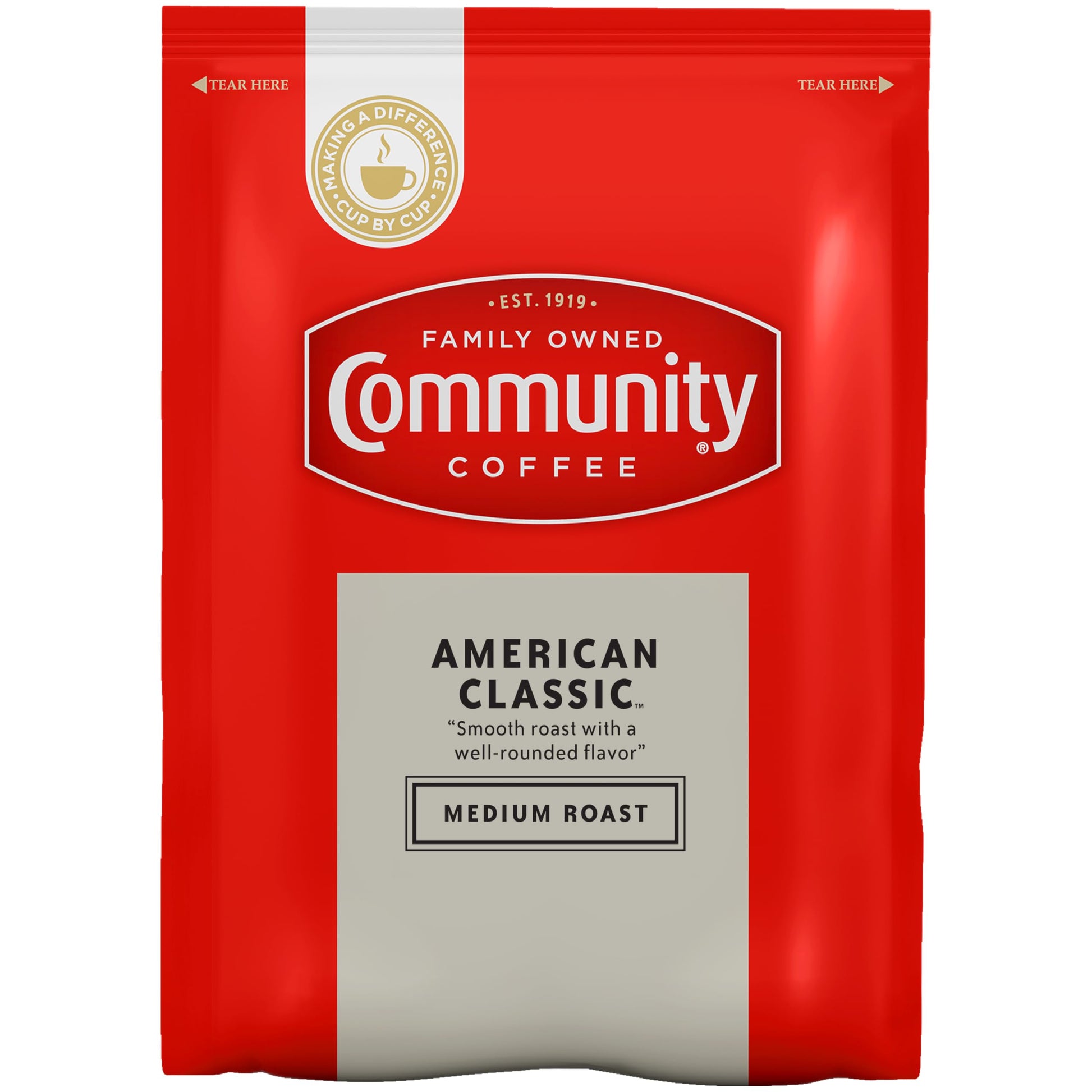 Community Coffee American Classic, Medium Roast Pre-Measured Coffee Packs, 3.0 Ounce Each (Box Of 20)