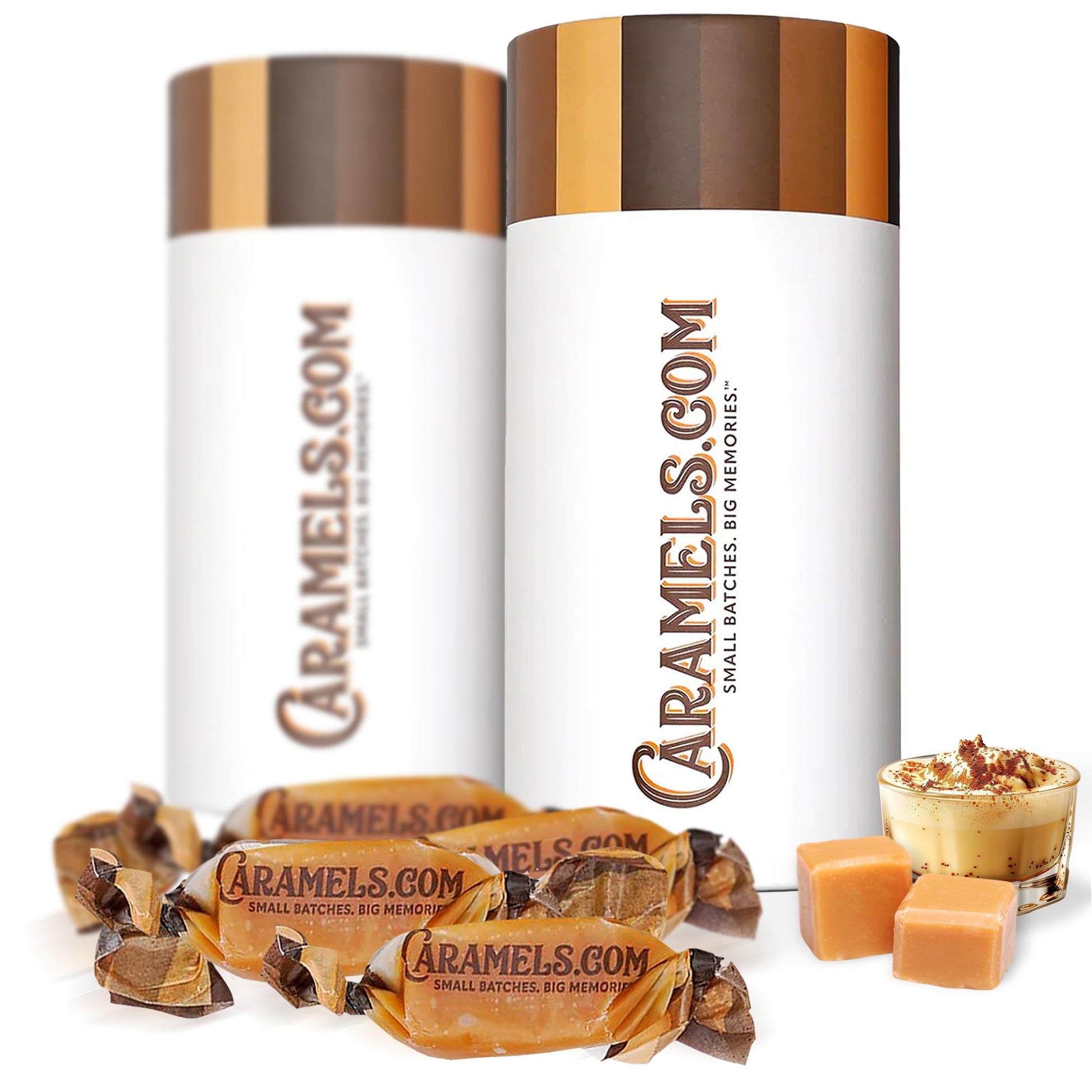 Goat Foods Butterscotch and Butter Rum Caramels Duo Pack | Soft, Individually Wrapped Treats | Ideal Gift for Family and Parties