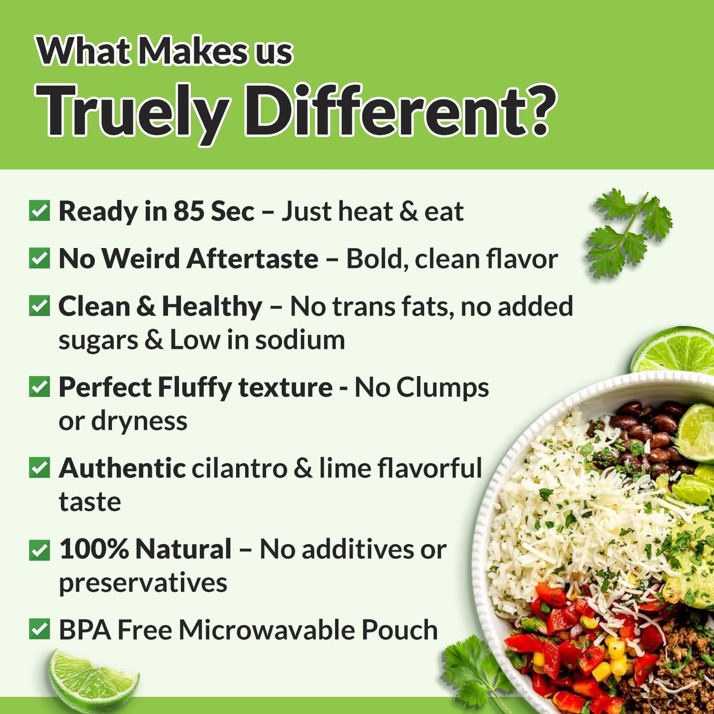 Reganic Cilantro Lime Rice - Organic, Vegan & Gluten Free - 8.8 oz (Pack of 6) - Microwavable Ready to Eat Meals