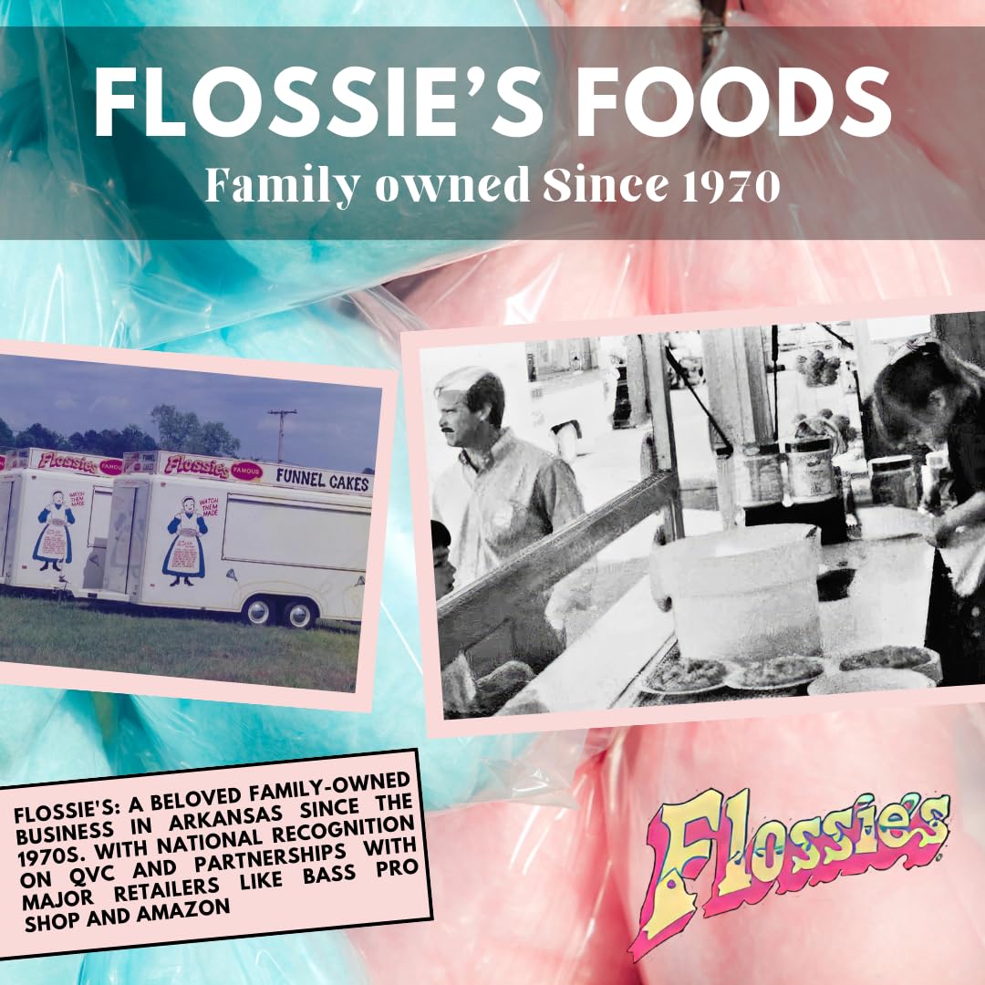 Flossies Famous Funnel Cake Mix, Create Carnival-Inspired Funnel Cakes W/Ease, Authentic Carnival Flavors, Irresistibly Deliciou