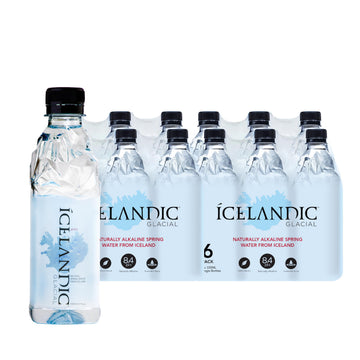 Icelandic Glacial Natural Spring Water, Unflavored, 330 ml / 11.1 Fl Oz, Pack of 24