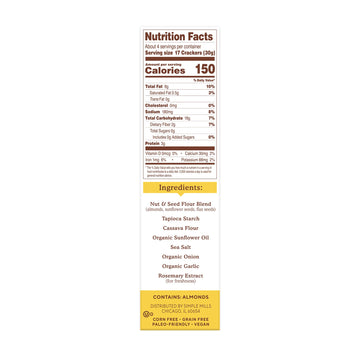 Simple Mills Almond Flour Crackers, Fine Ground Sea Salt, 4.25 Oz