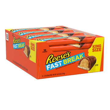 Reese'S Fast Break Peanut Butter Nougat King Size, Candy Bars, 3.5 Oz (18 Count)