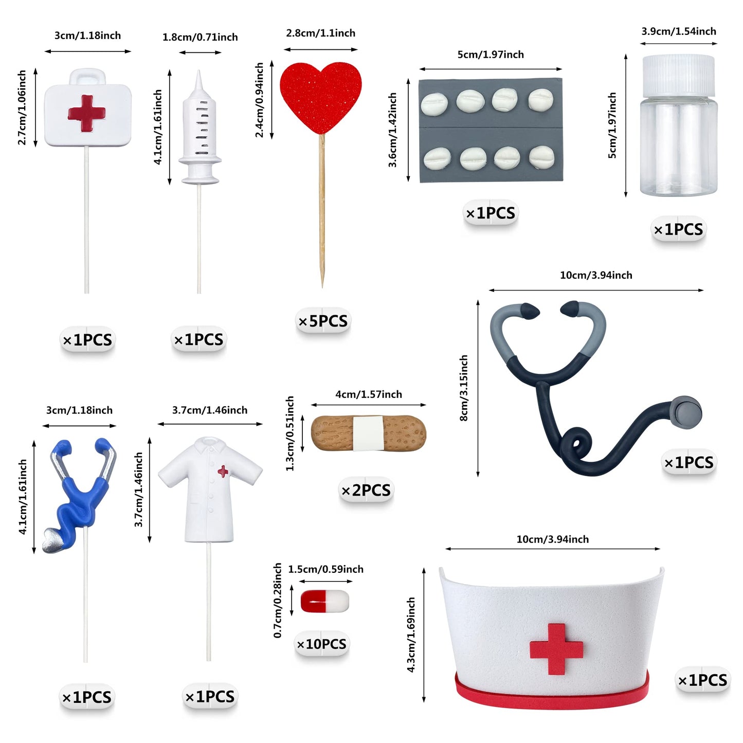 Nurse Cake Topper Nursing Cupcake Toppers Nurse Graduation Cake Decorations Rn Theme Party Favors Nurse Decorations For Nursing