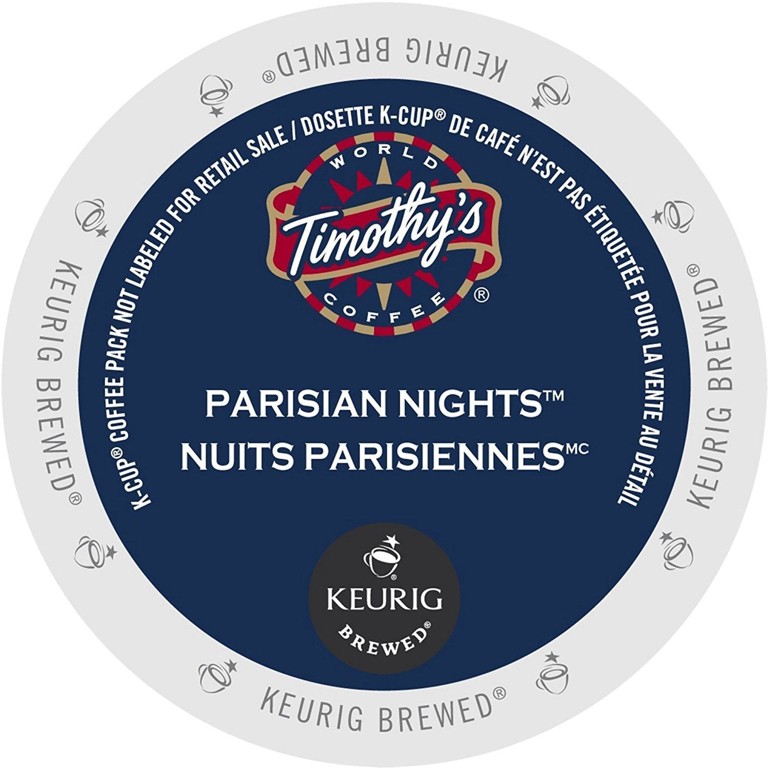 Timothys World Coffee K-Cup Parisian Nights, 96 Count, 24 Count (Pack of 4)