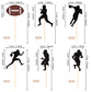 36 Pcs Rugby Ball Cupcake Toppers Football Players Sport Cupcake Picks Super Rugby Sports Theme Baby Shower Birthday Party Cake