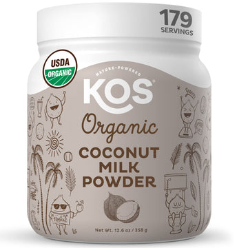 Kos Organic Coconut Milk Powder, Usda Certified Organic - 0G Sugar, Mct Plant Based Creamer For Coffee, Smoothies, Vegan, Keto, 