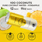 100 Coconuts Pineapple Pure Coconut-100% Pure Coconut Water - Low Calorie All-Natural Drink With Electrolytes - Naturally Sweet,