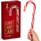 Giant Candy Cane Sticks 2 Pack Gift box - 10 Inch Individually Wrapped Christmas Candy Peppermint Flavor For Stocking Fillers, H