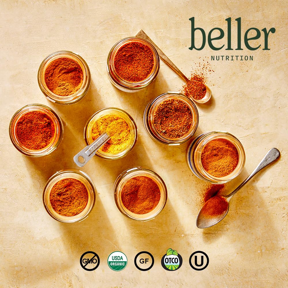 Beller Nutrition Vegitude Power | 1.4 oz | Organic Onion Powder & Garlic Powder No Salt Seasoning Spice Blend with Tumeric & Par