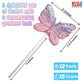 Butterfly Candy Lollipops - 12 Beautiful Ombre Suckers Individually Wrapped - Great For Butterfly Party Favors - Goodie Bags For
