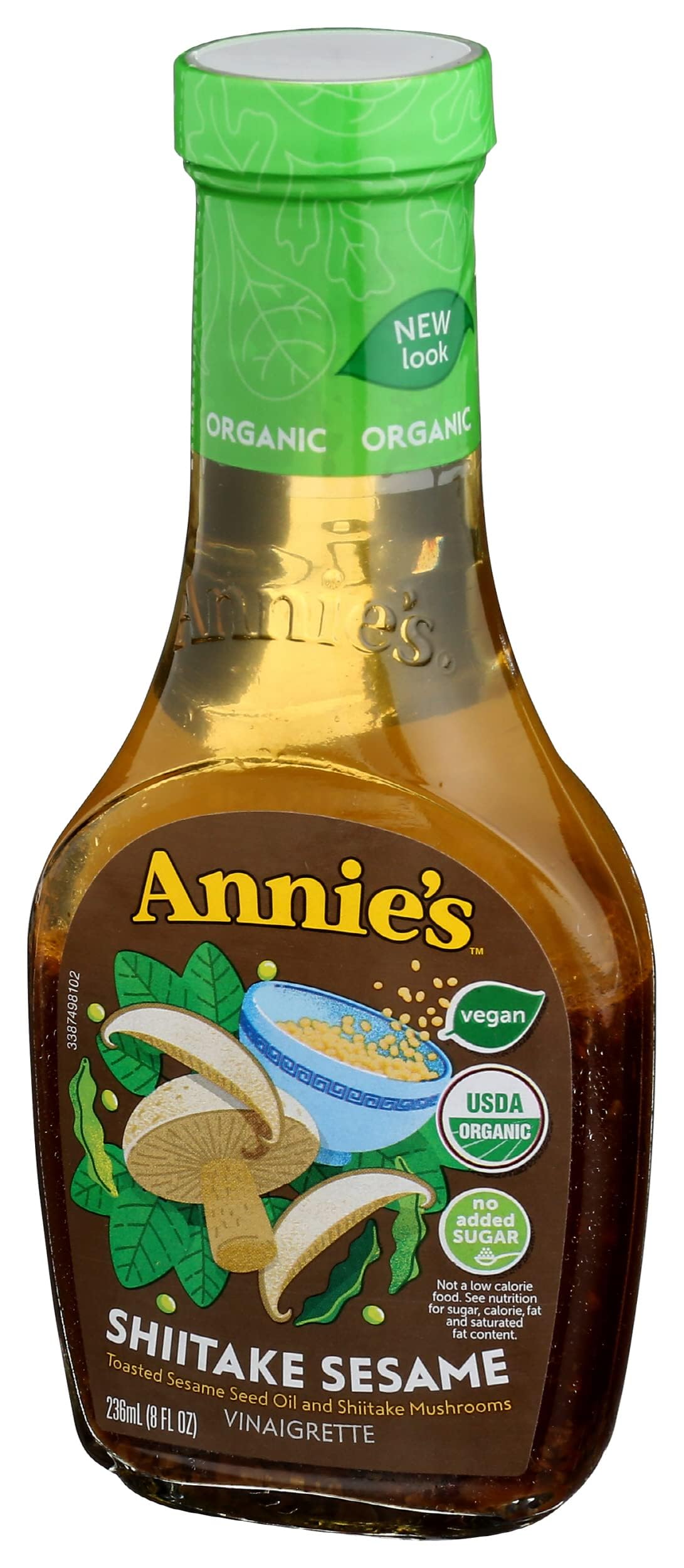 Annies Naturals Shiitake Sesm Vngrtt Salad Dressing Glass Bottle 8 Oz - 0092325333531