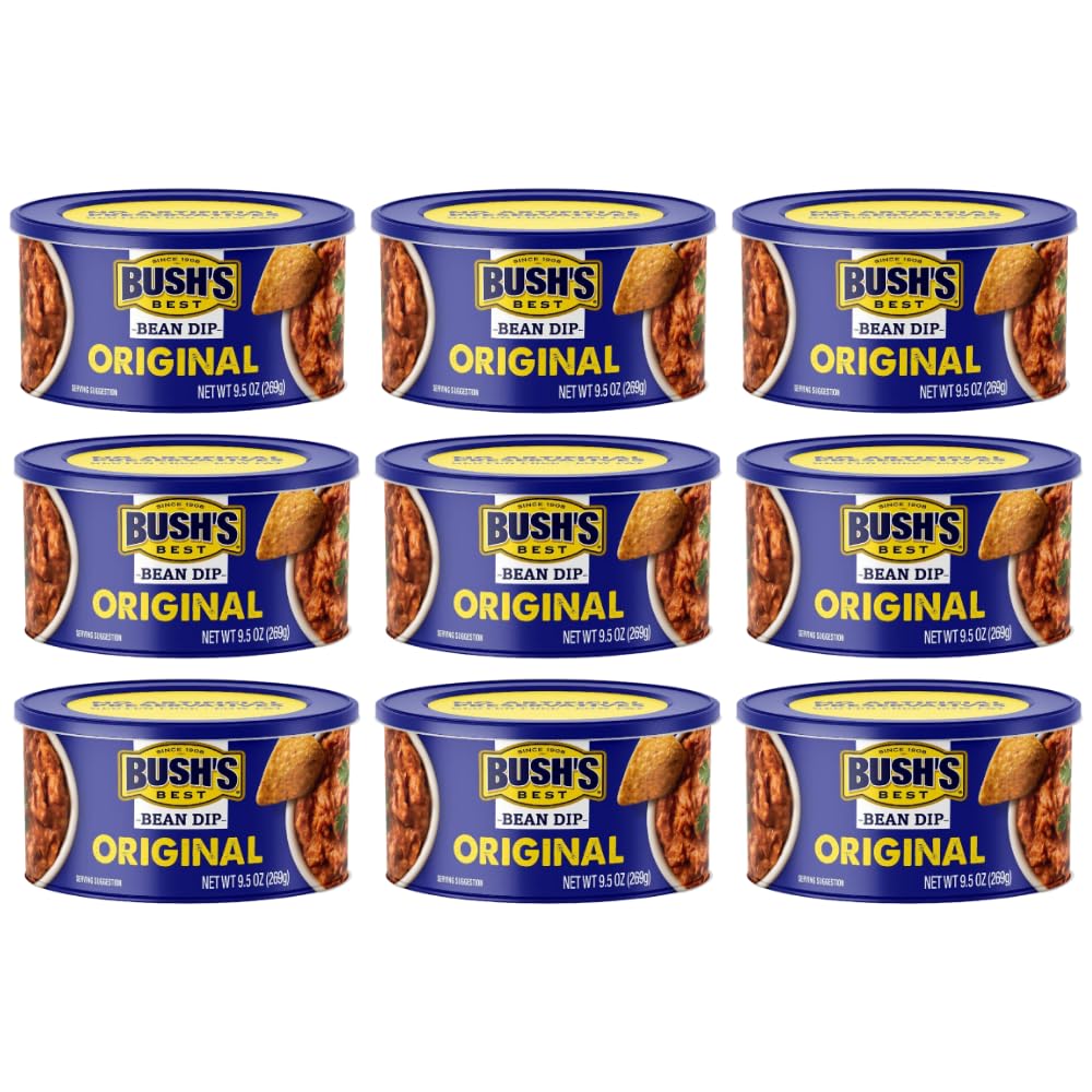 Bushs Best Bean Dip, Original, 9.5 OZ (Pack of 9)