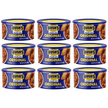 Bushs Best Bean Dip, Original, 9.5 OZ (Pack of 9)