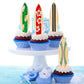 48 Pieces Surfboard Cupcake Toppers Surfboard Beach Cake Decorations Surfboard Mini Accents for Swimming Pool Summer Beach Party