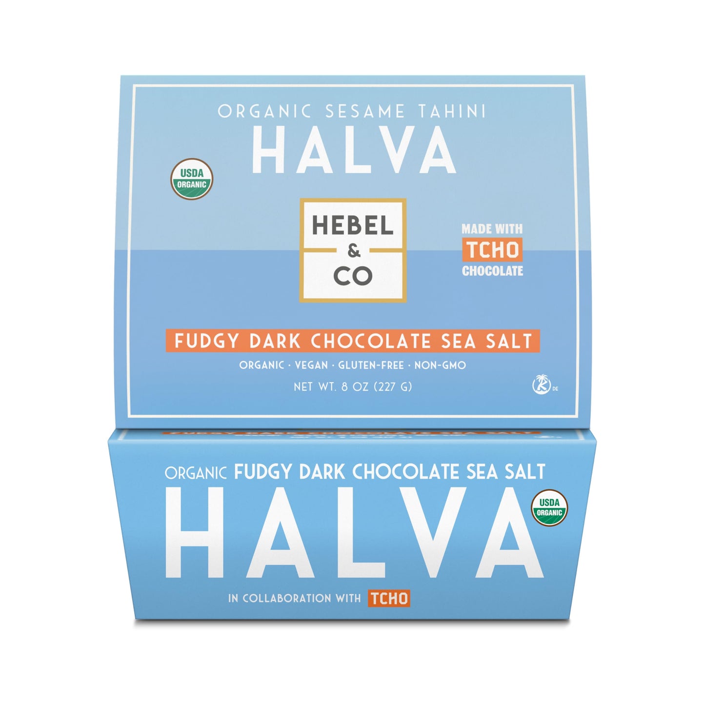 Hebel & Co Fudgy Dark Chocolate Sea Salt Halva - 8 Oz | Certified Usda Organic  Gluten Free  Kosher & Vegan