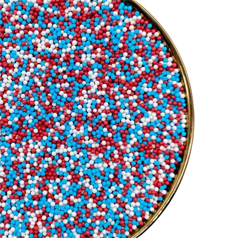 Nonpareils Sprinkles, White Edible Pearl Sprinkles for Cake Decorations, Baking, Ice Cream, Cookies, Cupcake Topper Edible Pearl