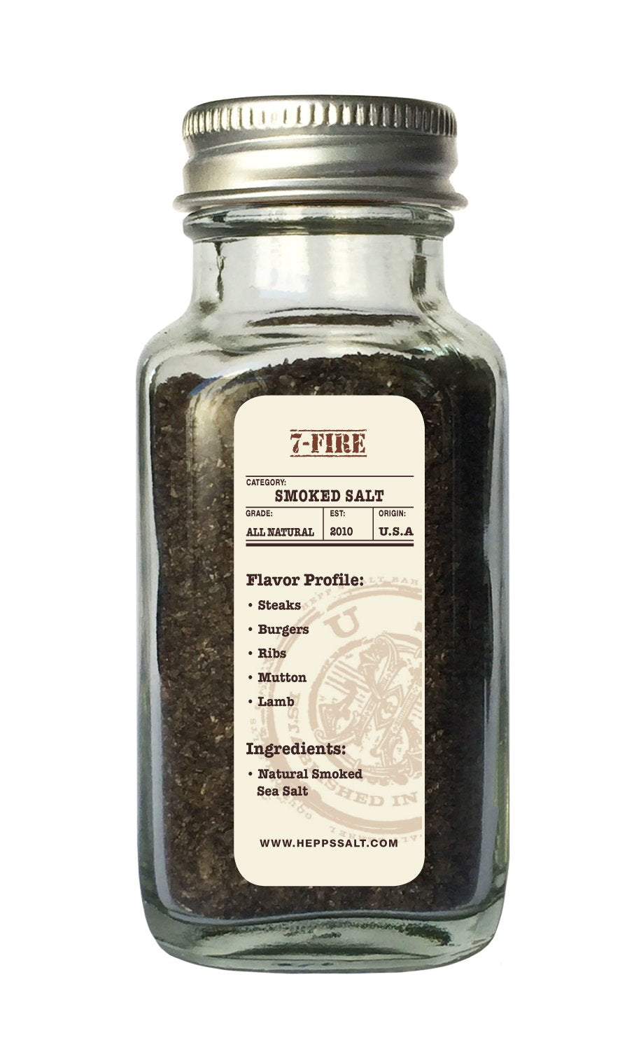 Hepps Salt Co. Fire Smoked Sea Salt, Mesquite Flavor, 1.5 Ounce