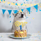 1 Pcs One Cake Topper Gold Glitter First Birthday Dog Paw Cake Pick For Puppy Dog Let'S Pawty Theme Baby Shower Kids Boys Girls