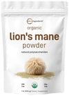 Micro Ingredients Organic Lions Mane Mushroom Powder, 16oz | Pure Fruiting Body Superfood | Supports Brain, Focus, Energy & Immu