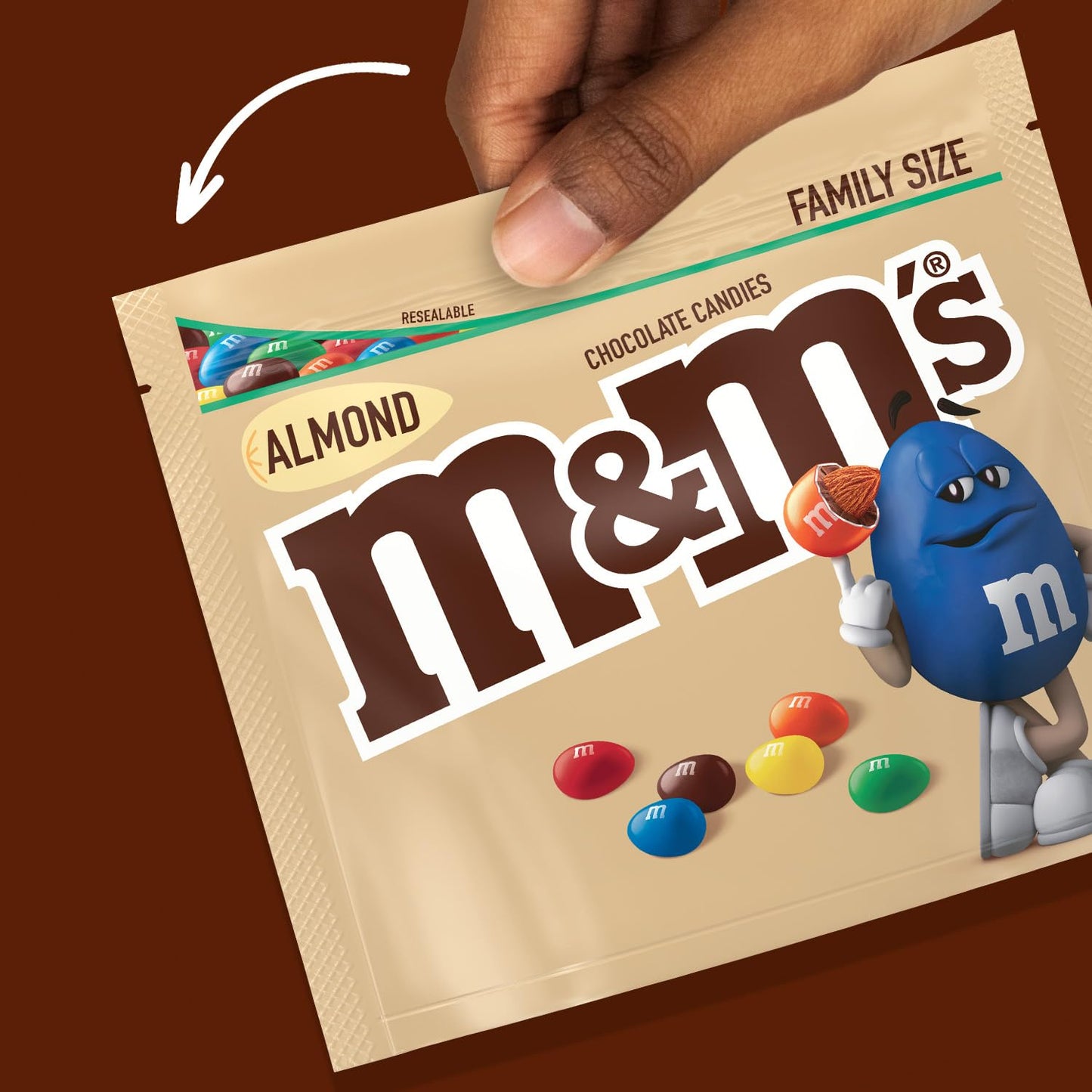 M&MS Almond Milk Chocolate Candy, Sharing Size, 8.6 oz Bag