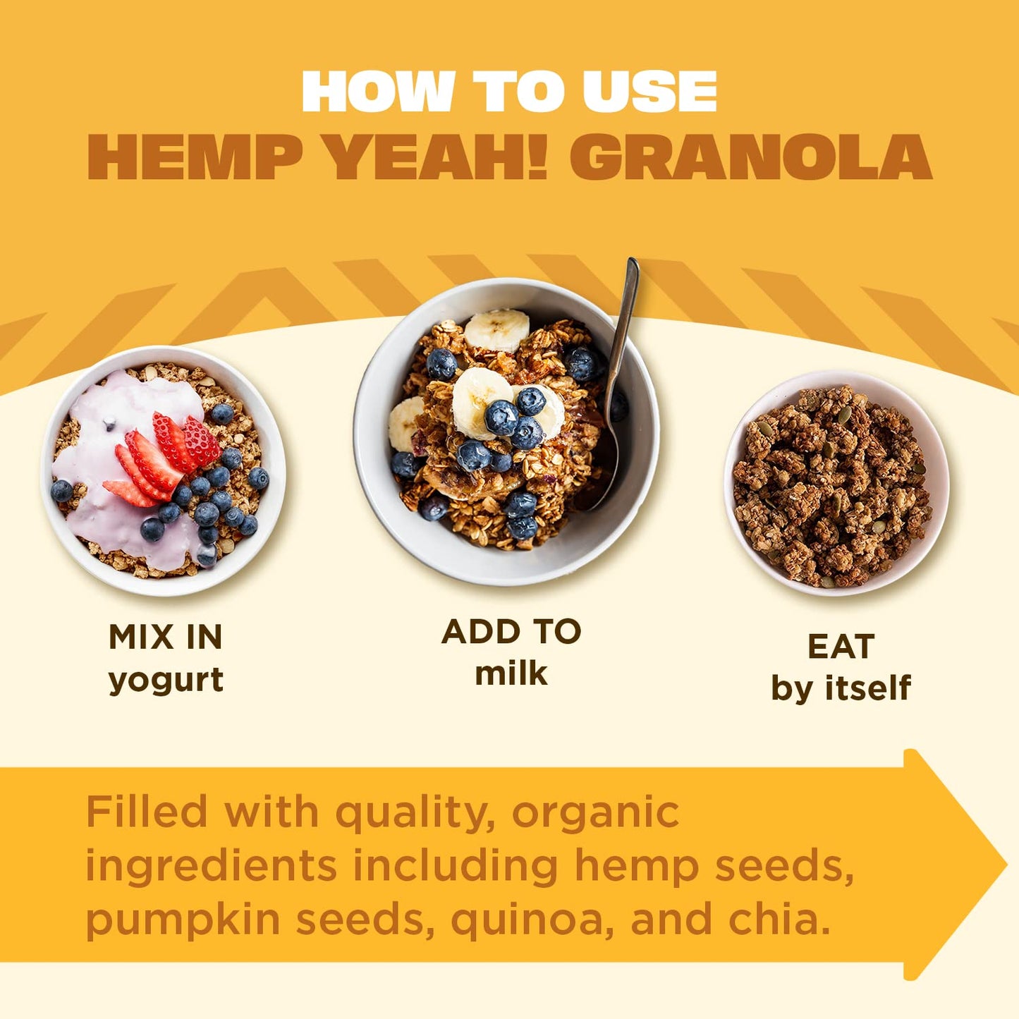 Manitoba Harvest Hemp Yeah! Granola, with 10 g of Protein, 3.5 g Omegas, 3 g of Fiber and less than 10 g Sugar Per Serving, Orga