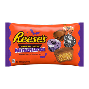 REESES Miniatures Milk Chocolate Peanut Butter Cups  Halloween Candy Bag  9.92 oz