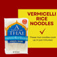 A Taste of Thai Vermicelli Rice Noodles - Gluten-Free, No Preservatives, 8.8oz Pack of 6