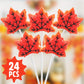 Maple Leaf Lollipops  24 Pieces of Fall Candy Individually Wrapped  Perfect Fall Candy Favors for the Holidays  Autumn Parties  Cozy Fall Gatherings and Fall Celebrations