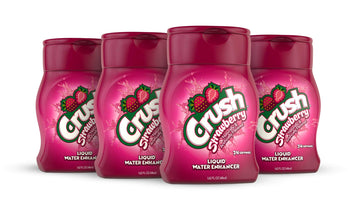 Crush, Strawberry, Liquid Water Enhancer – New, Better Taste! (4 Bottles, Makes 96 Flavored Water Drinks) – Sugar Free, Zero Calorie