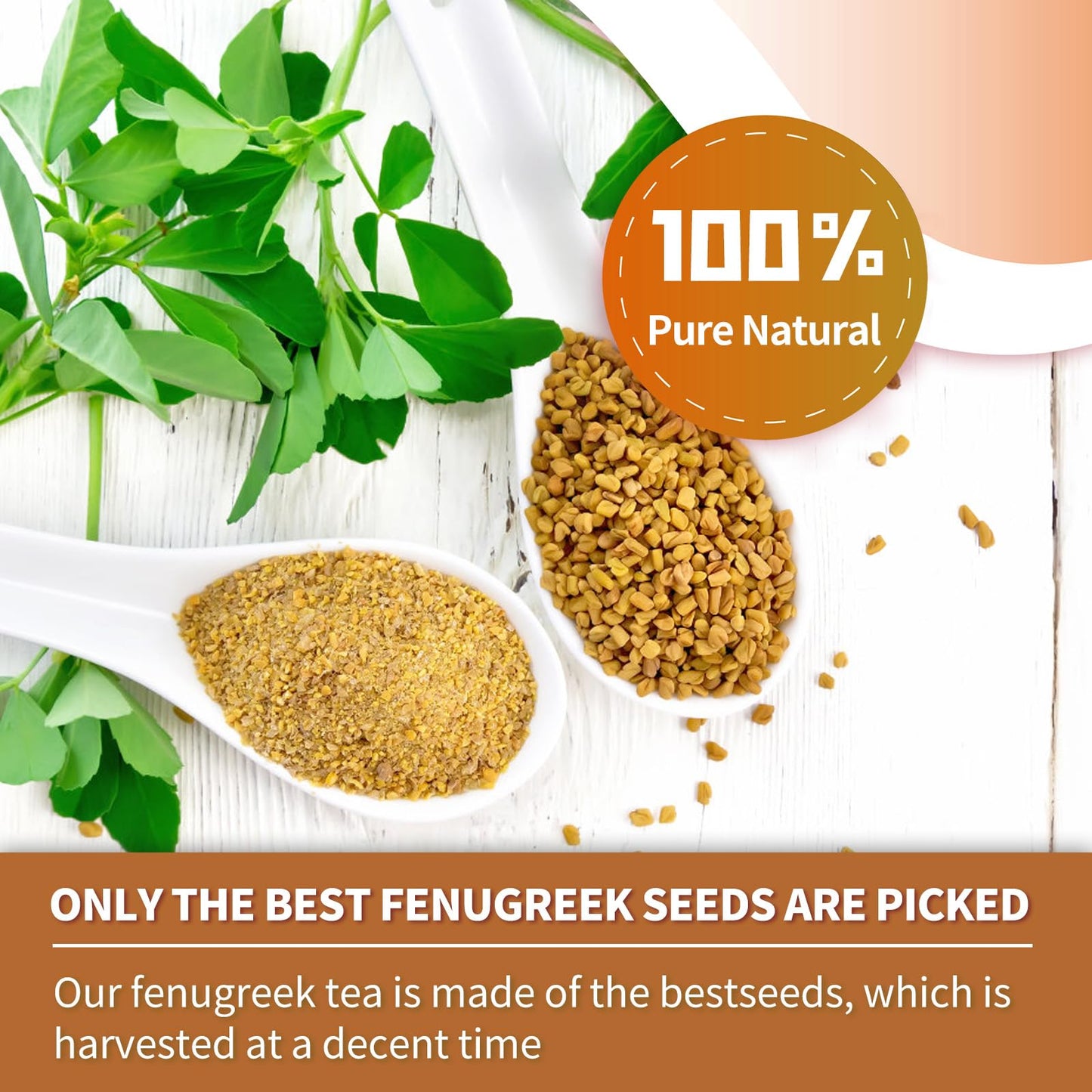 Tempoak Roasted Fenugreek Seeds Tea Bags - 60 Bags, 6.4 Oz, 100% Pure, Caffeine Free, Non-GMO, No Additives, Herbal Tea