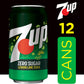 7UP Zero Sugar Soda, 12 Fl Oz, Pack of 12, Carbonated Soft Drink, Model 078000011814