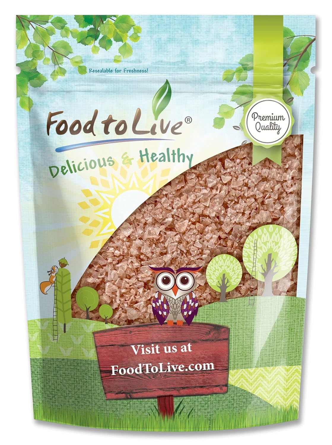 Food to Live Himalayan Pink Salt Flakes, Pure Gourmet Salt, 12 Ounces, Vegan, No Additives