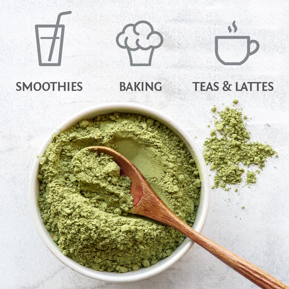 Matcha Green Tea Powder | Keto Gluten Free Matcha Powder Organic Tea Culinary Grade for Smoothies Baking Teas Lattes Vegan Sugar
