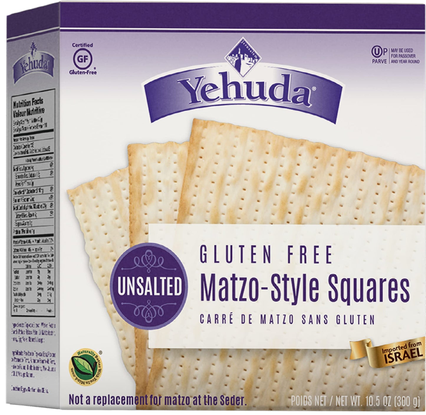 Yehuda Matzo Style Squares Unsalted 10.5 Ounce