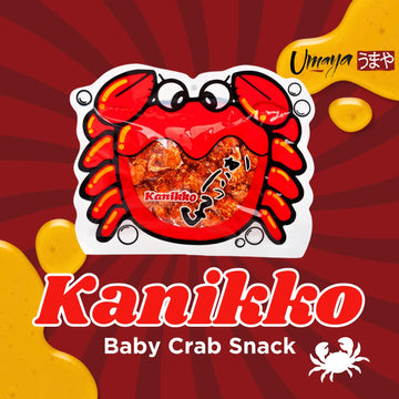 UMAYA Fried Japanese Baby Crabs - Crunchy Gourmet Snack with Sweet Honey - 2.3oz (65g) Individual Snack Size Bag