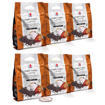 DXN Lingzhi Coffee 3 in 1 + 5's Nona Manis Disposable Coaster (Pack of 6)