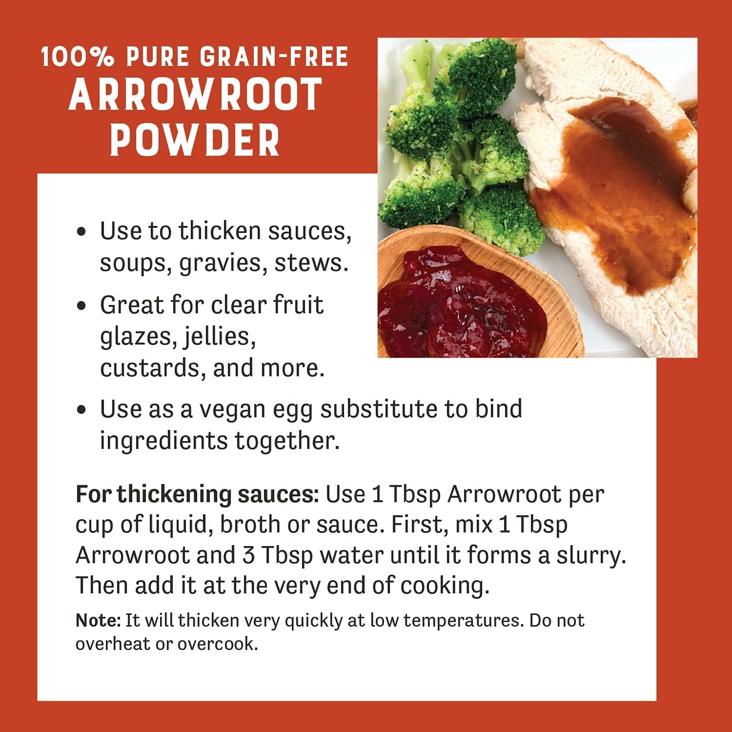 Judees Arrowroot Powder 8 Oz - Just One Ingredient - Vegan, Non-Gmo, Soy-Free - Gluten-Free And Nut-Free - 100% Pure Grain Free