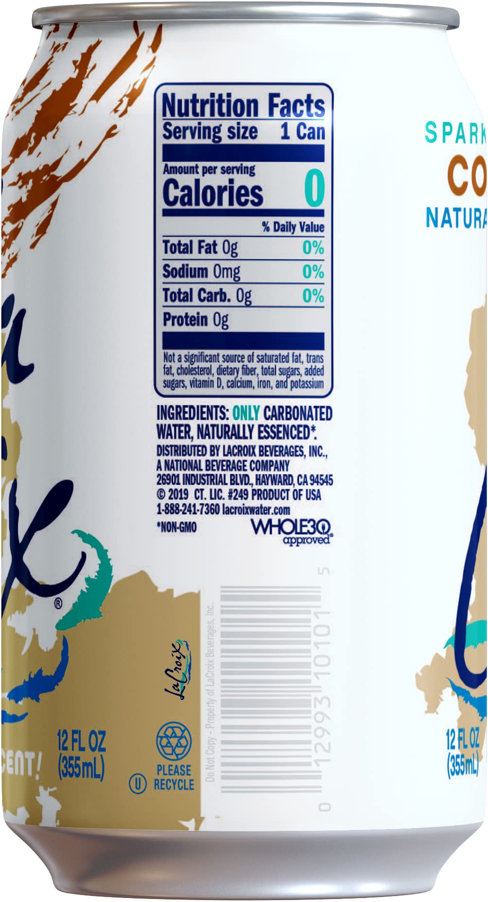 La Croix Sparkling Water, Coconut, 12 Fl Oz (Pack Of 12)