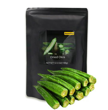 Xiaocun Diary, Okra Crisp, 156G (5.5 Oz) Healthy Food, Sea Salt Flavor, Bulk Potato Chips,Resealable Bag