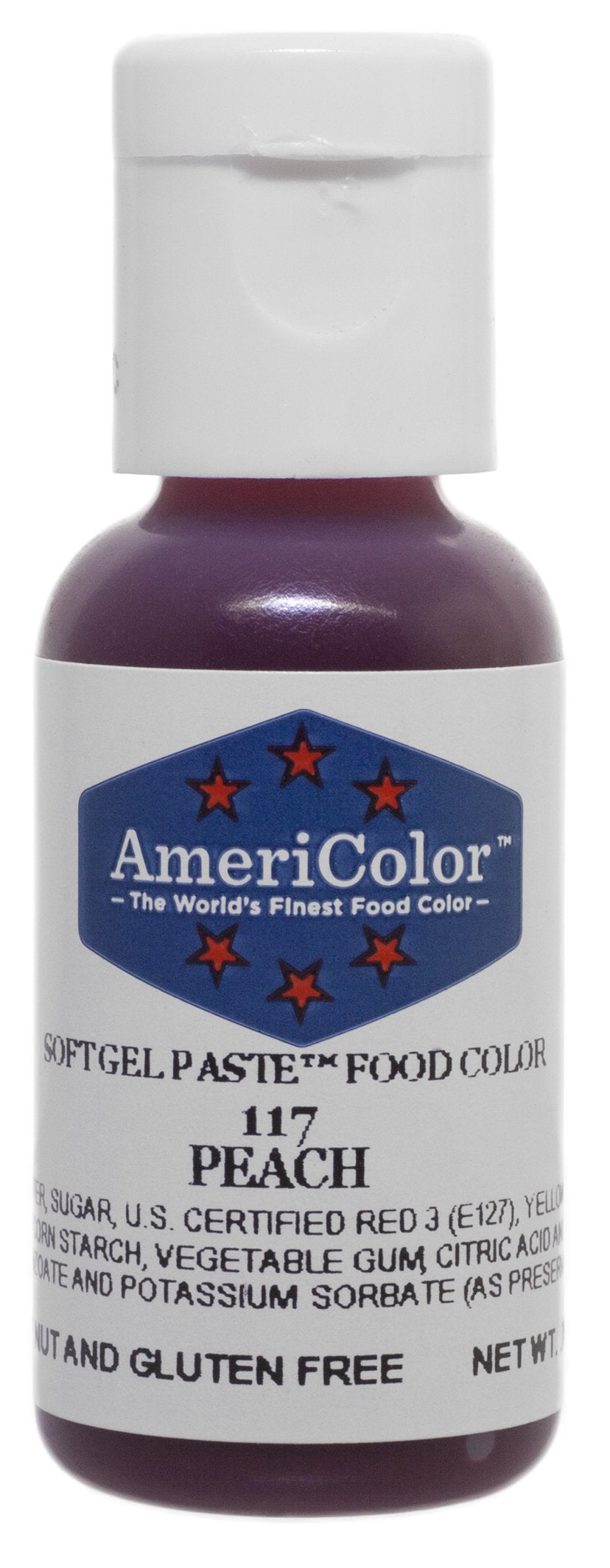 Americolor Peach Soft Gel Paste Food Color, .75 Oz