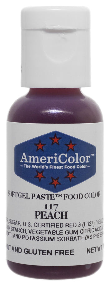 Americolor Peach Soft Gel Paste Food Color, .75 Oz
