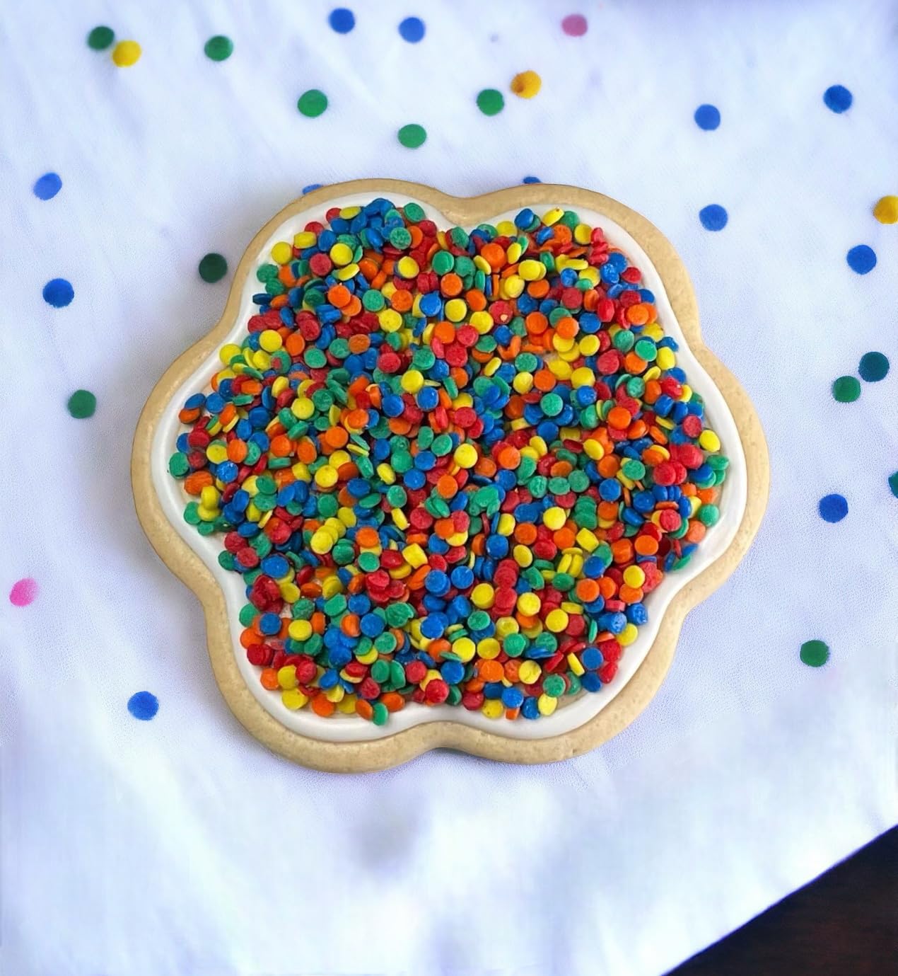 Edible Accents Mini Bright Sequins - Confectionery Accents, Gluten Free, Egg Free, Nuts Free, Kosher, Fancy Sprinkles Medley Mix
